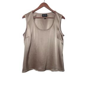 St. John Boutiques Sz Medium Gold Sleeveless Shell Top Tank